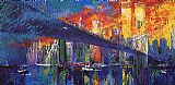 Leroy Neiman The Brooklyn Bridge painting